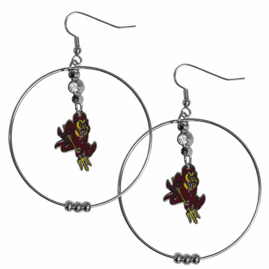 Arizona St. Sun Devils 2 Inch Hoop Earrings - Siskiyou Buckle - Flyclothing LLC