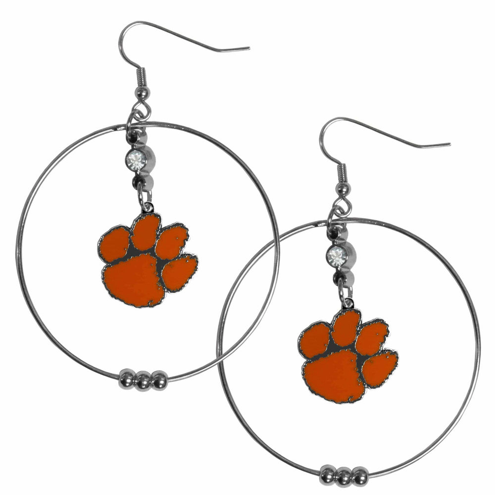 Clemson Tigers 2 Inch Hoop Earrings - Siskiyou Buckle - Flyclothing LLC