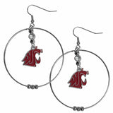 Washington St. Cougars 2 Inch Hoop Earrings - Siskiyou Buckle - Flyclothing LLC