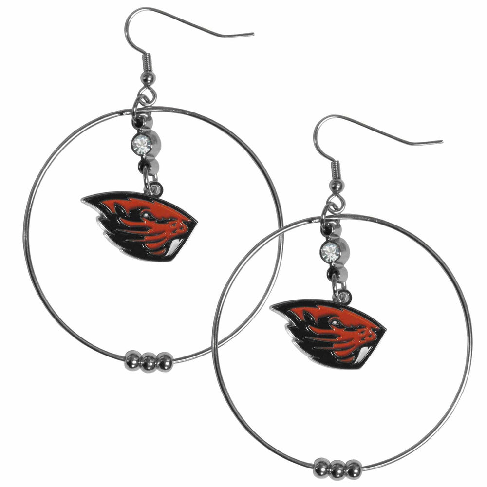 Oregon St. Beavers 2 Inch Hoop Earrings - Siskiyou Buckle - Flyclothing LLC