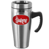 Nebraska Cornhuskers Steel Travel Mug w/Handle - Siskiyou Buckle - Flyclothing LLC