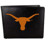 Texas Longhorns Leather Bi-fold Wallet, Large Logo - Siskiyou Buckle - Flyclothing LLC