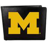 Michigan Wolverines Leather Bi-fold Wallet, Large Logo - Siskiyou Buckle - Flyclothing LLC