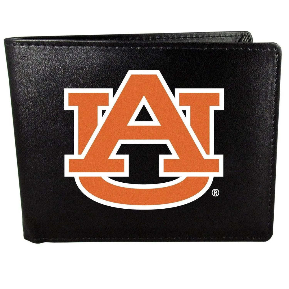 Auburn Tigers Leather Bi-fold Wallet, Large Logo - Siskiyou Buckle - Flyclothing LLC