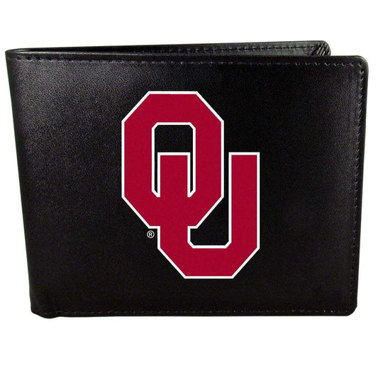 Oklahoma Sooners Leather Bi-fold Wallet, Large Logo - Siskiyou Buckle - Flyclothing LLC