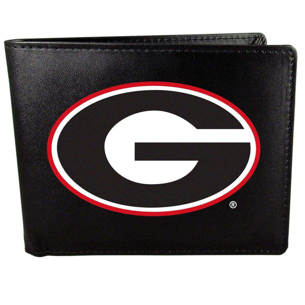Georgia Bulldogs Leather Bi-fold Wallet, Large Logo - Siskiyou Buckle - Flyclothing LLC