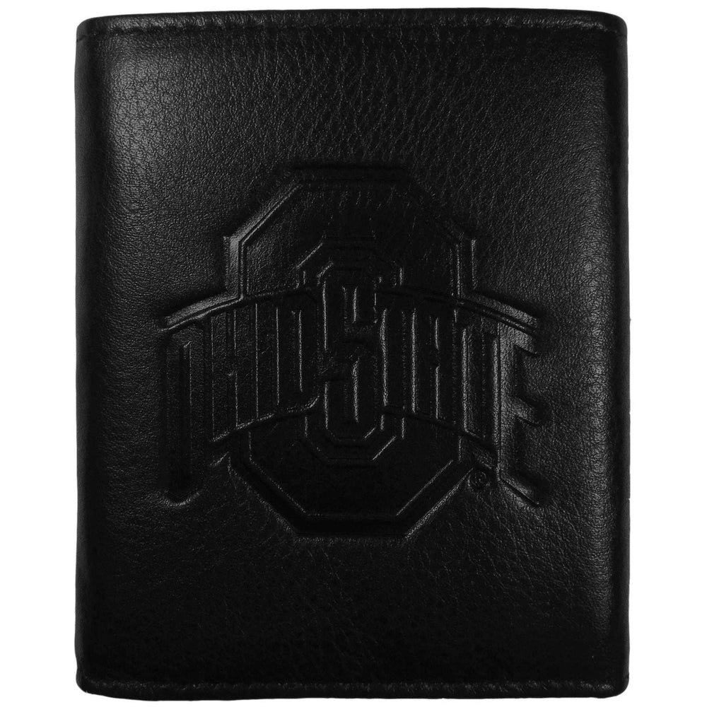 Ohio St. Buckeyes Embossed Leather Tri-fold Wallet - Siskiyou Buckle - Flyclothing LLC