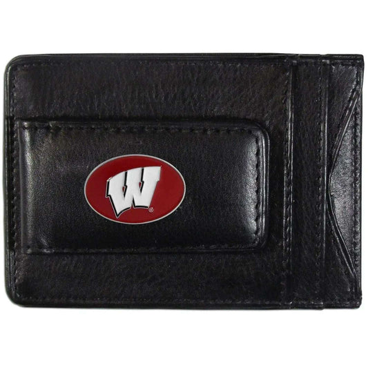 Wisconsin Badgers Leather Cash & Cardholder - Siskiyou Buckle - Flyclothing LLC