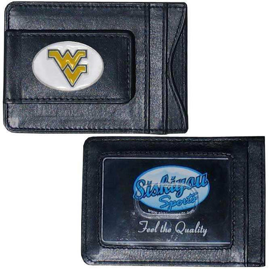 W. Virginia Mountaineers Leather Cash & Cardholder - Siskiyou Buckle - Flyclothing LLC