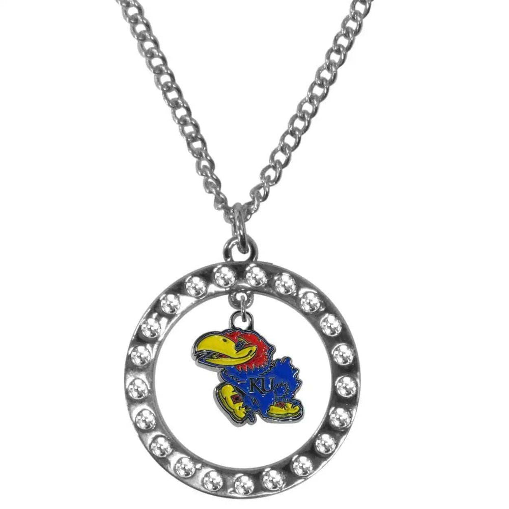 Kansas Jayhawks Rhinestone Hoop Necklaces - Siskiyou Buckle - Flyclothing LLC