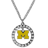 Michigan Wolverines Rhinestone Hoop Necklaces - Siskiyou Buckle - Flyclothing LLC
