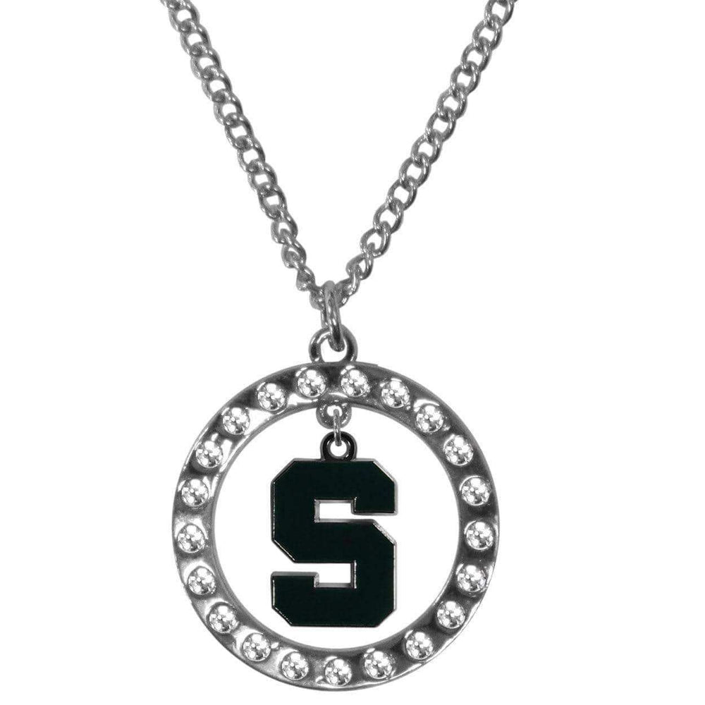 Michigan St. Spartans Rhinestone Hoop Necklaces - Siskiyou Buckle - Flyclothing LLC