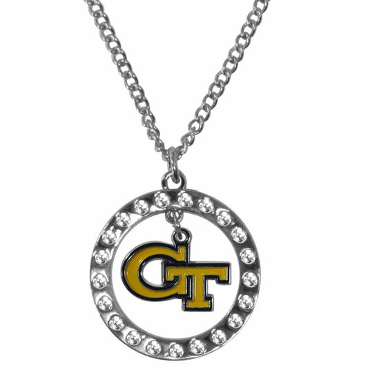 Georgia Tech Yellow Jackets Rhinestone Hoop Necklaces - Siskiyou Buckle - Flyclothing LLC