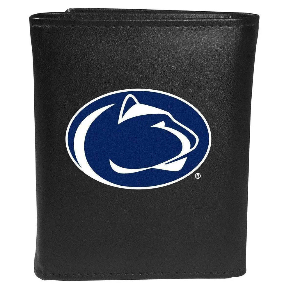 Penn St. Nittany Lions Leather Tri-fold Wallet, Large Logo - Siskiyou Buckle - Flyclothing LLC