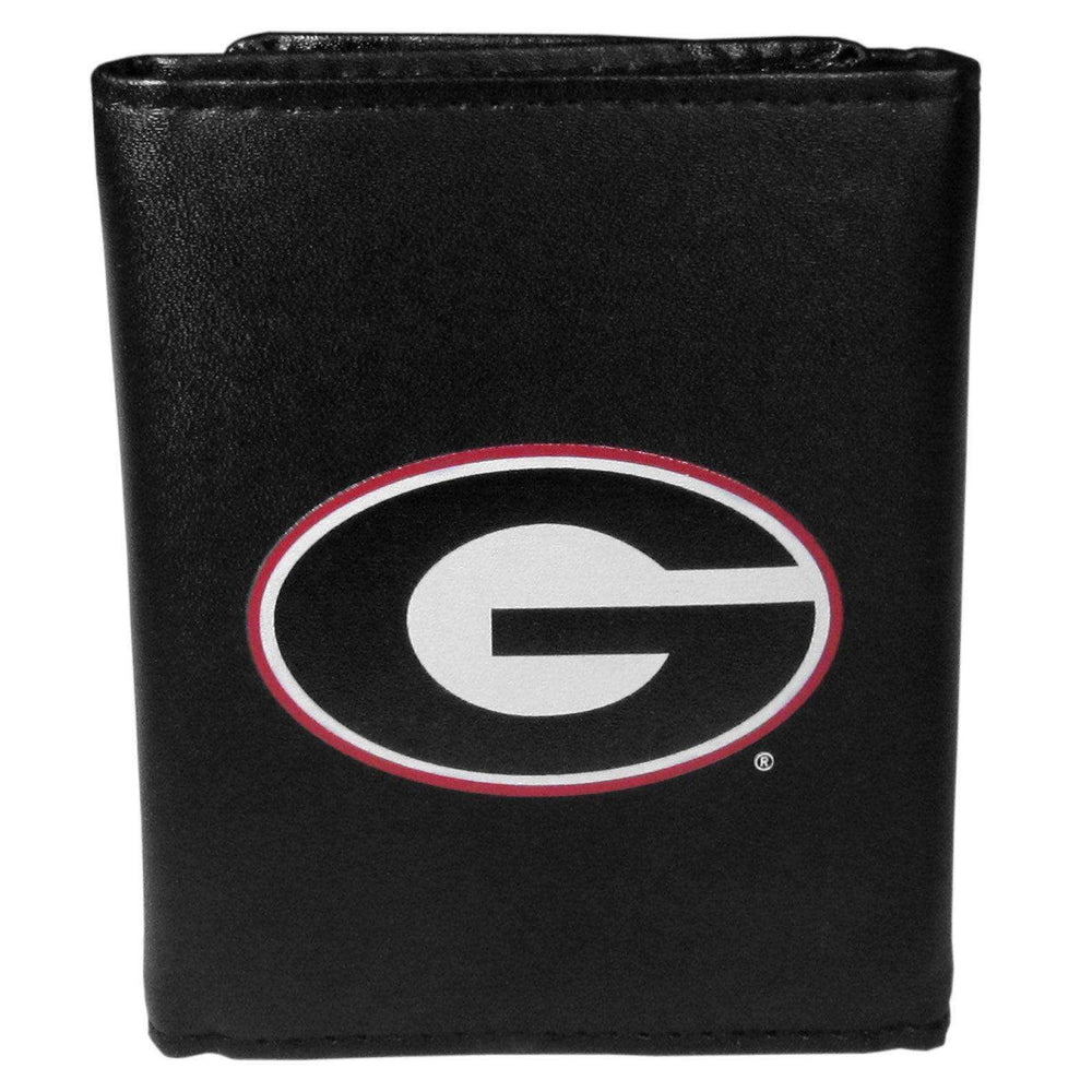 Georgia Bulldogs Leather Tri-fold Wallet, Large Logo - Siskiyou Buckle - Flyclothing LLC