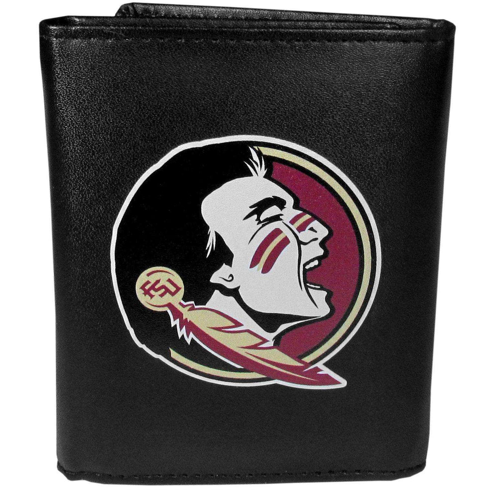 Florida St. Seminoles Leather Tri-fold Wallet, Large Logo - Siskiyou Buckle - Flyclothing LLC