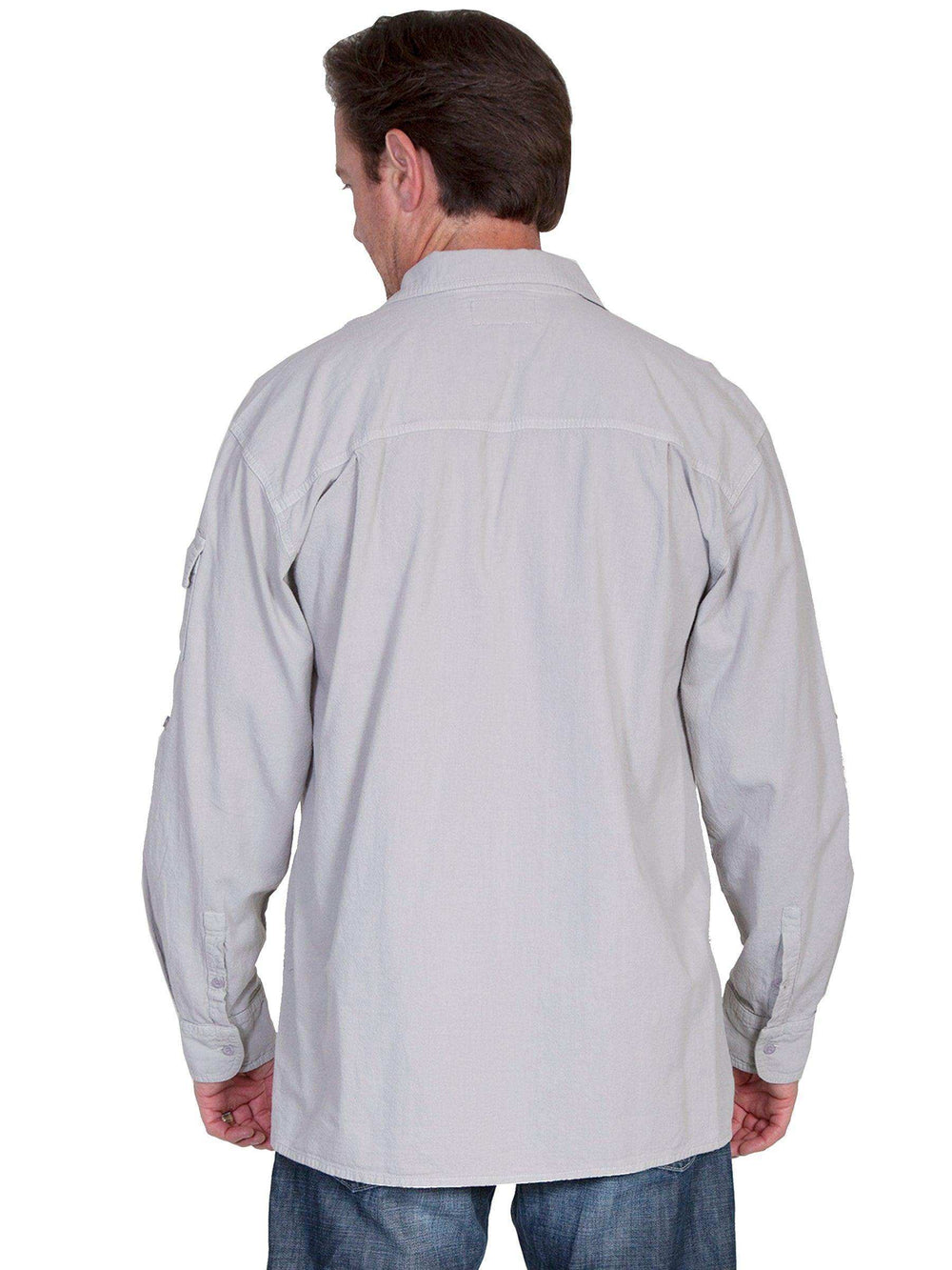 Scully GREY MEN'S GUSSET POCKET SHIRT - Scully Leather - Flyclothing LLC