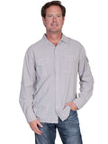 Scully GREY MEN'S GUSSET POCKET SHIRT - Scully Leather - Flyclothing LLC