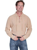 Scully SAND MEN'S LACE UP FRONT SHIRT - Scully Leather - Flyclothing LLC