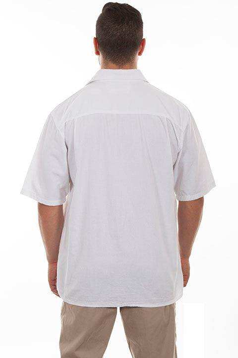Scully WHITE S.S MEN'S EMB. FRONT SHIRT - Scully Leather - Flyclothing LLC