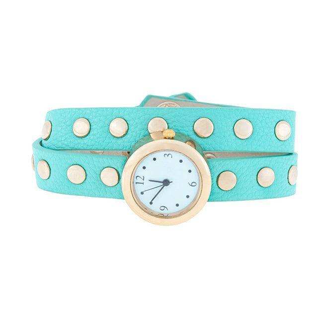 Mint Round Studded Wrap Watch - JGI - Flyclothing LLC