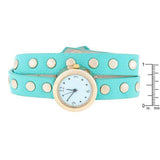 Mint Round Studded Wrap Watch - JGI - Flyclothing LLC