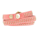 Pink Mini Studded Wrap Watch - JGI - Flyclothing LLC