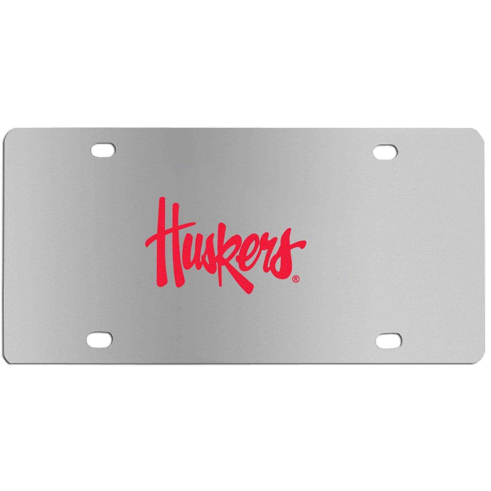Nebraska Cornhuskers Steel License Plate Wall Plaque - Siskiyou Buckle - Flyclothing LLC