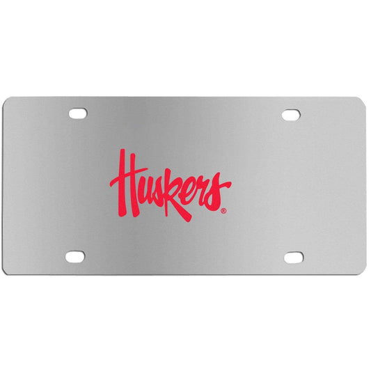 Nebraska Cornhuskers Steel License Plate Wall Plaque - Siskiyou Buckle - Flyclothing LLC