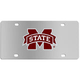 Mississippi St. Bulldogs Steel License Plate Wall Plaque - Siskiyou Buckle - Flyclothing LLC