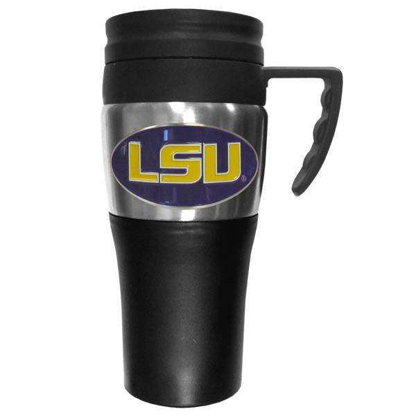 LSU Tigers Steel Travel Mug w/Handle - Siskiyou Buckle - Flyclothing LLC