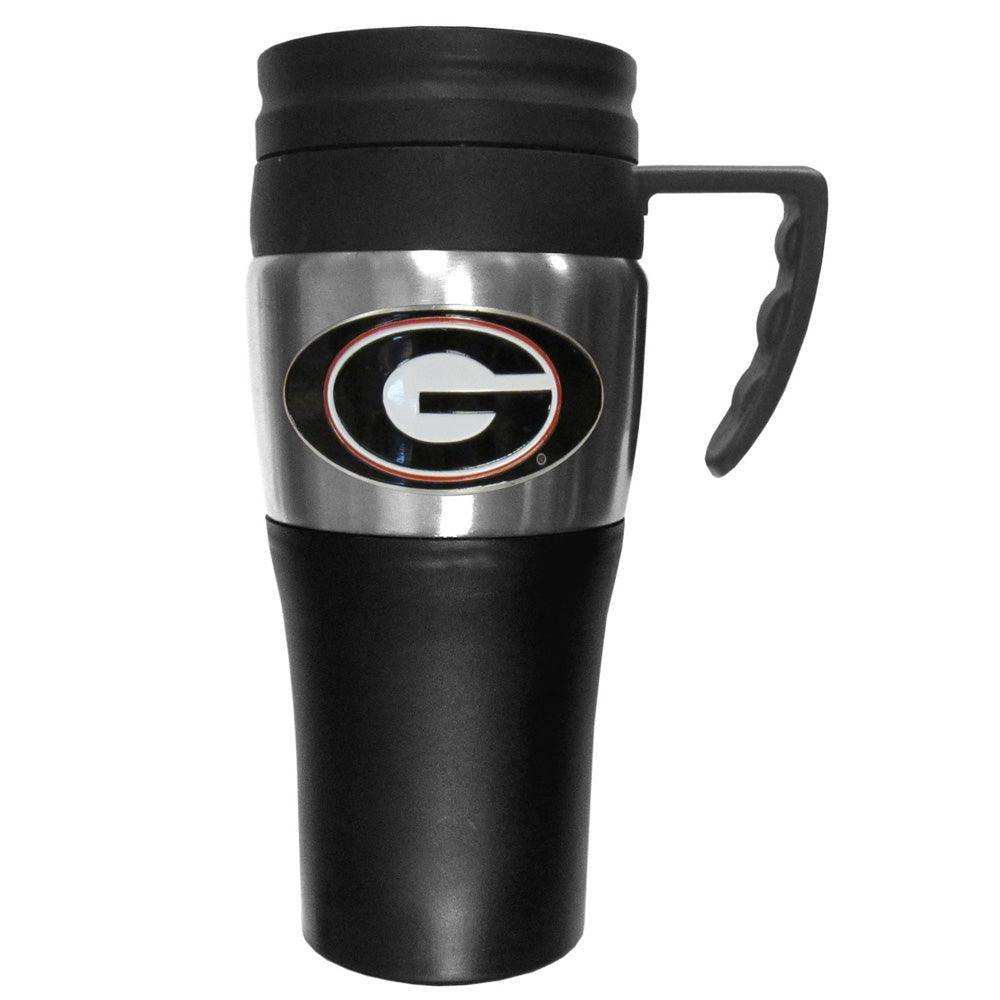 Georgia Bulldogs Steel Travel Mug w/Handle - Siskiyou Buckle - Flyclothing LLC