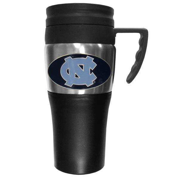 N. Carolina Tar Heels Steel Travel Mug w/Handle - Siskiyou Buckle - Flyclothing LLC