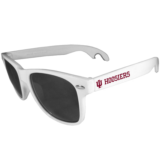 Indiana Hoosiers Beachfarer Bottle Opener Sunglasses, White - Flyclothing LLC