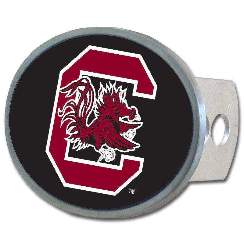 S. Carolina Gamecocks Oval Metal Hitch Cover Class II and III - Siskiyou Buckle - Flyclothing LLC