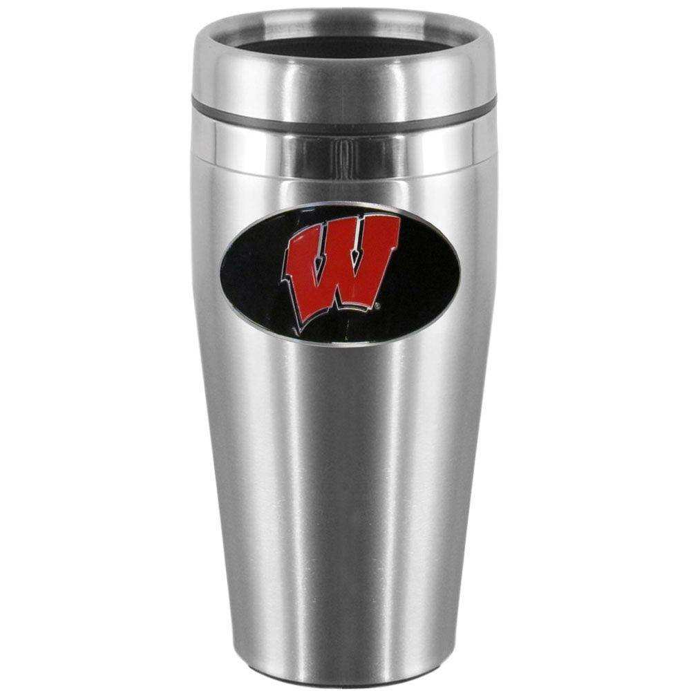 Wisconsin Badgers Steel Travel Mug - Siskiyou Buckle - Flyclothing LLC
