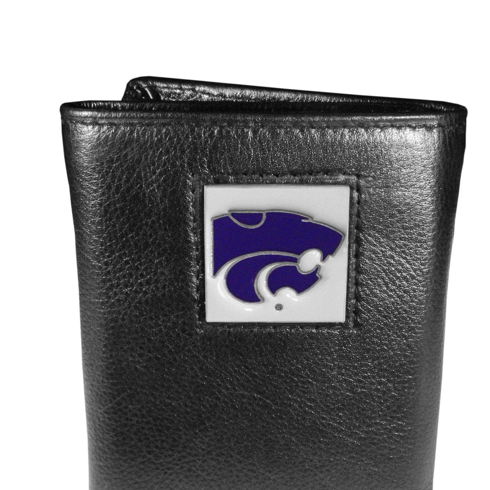 Kansas St. Wildcats Deluxe Leather Tri-fold Wallet Packaged in Gift Box - Siskiyou Buckle - Flyclothing LLC