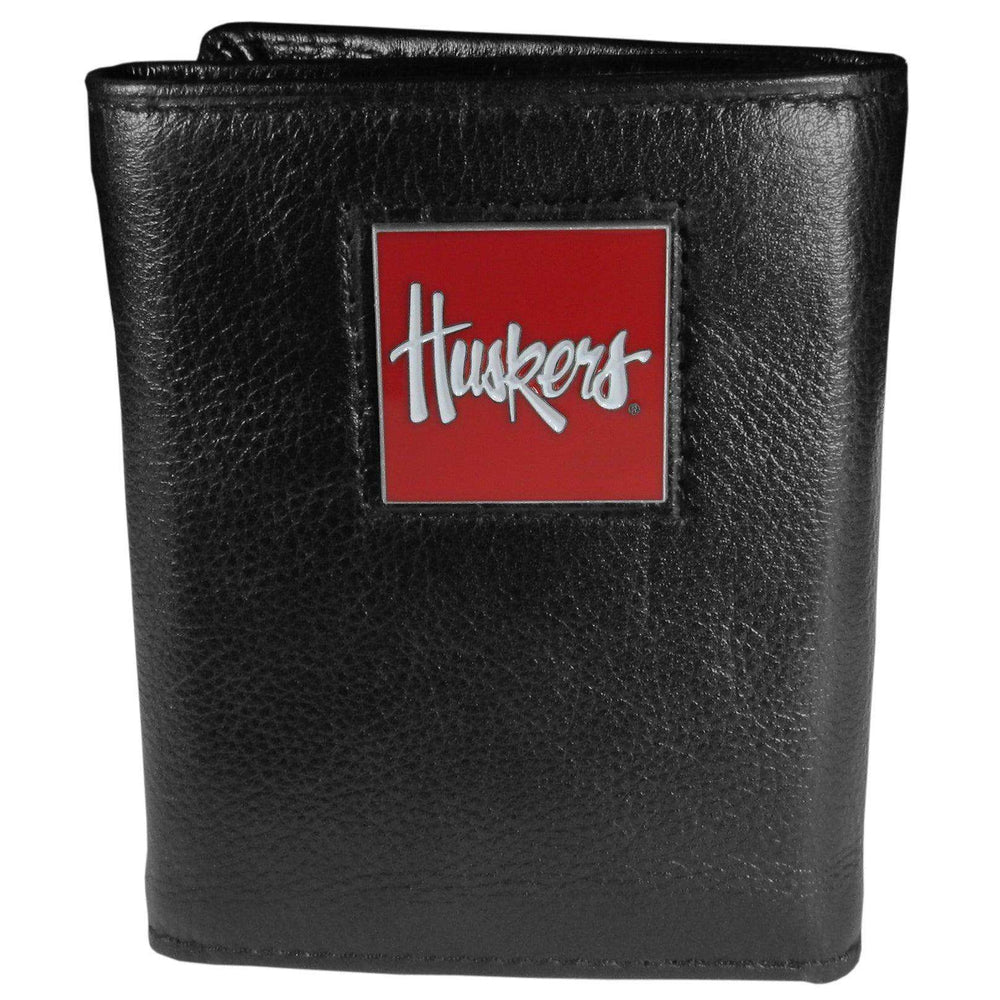Nebraska Cornhuskers Deluxe Leather Tri-fold Wallet - Siskiyou Buckle - Flyclothing LLC