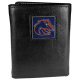 Boise St. Broncos Deluxe Leather Tri-fold Wallet - Siskiyou Buckle - Flyclothing LLC