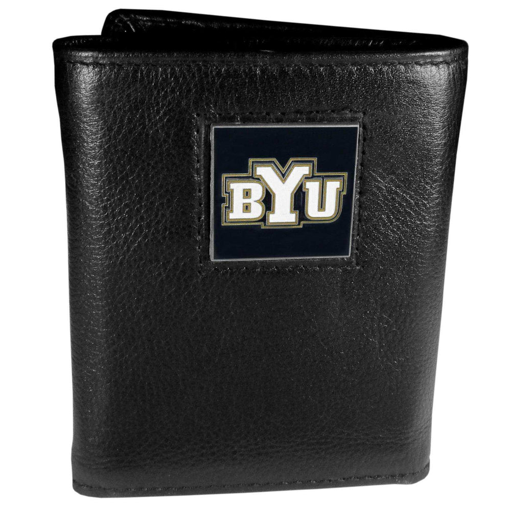 BYU Cougars Deluxe Leather Tri-fold Wallet - Siskiyou Buckle - Flyclothing LLC