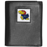 Kansas Jayhawks Leather Tri-fold Wallet - Siskiyou Buckle - Flyclothing LLC