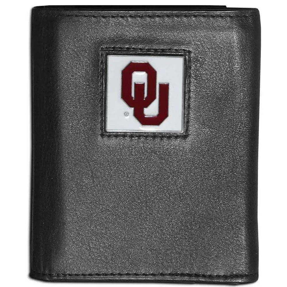 Oklahoma Sooners Leather Tri-fold Wallet - Siskiyou Buckle - Flyclothing LLC