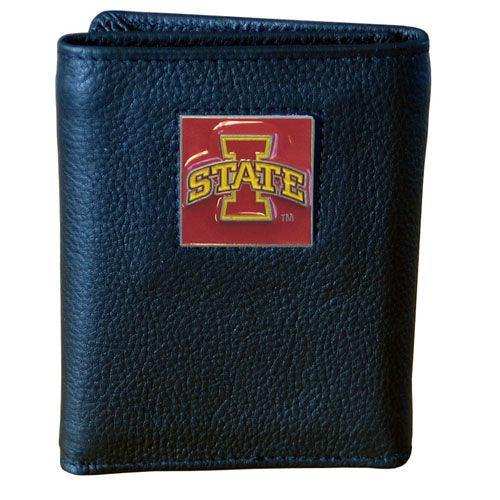 Iowa St. Cyclones Leather Tri-fold Wallet - Siskiyou Buckle - Flyclothing LLC