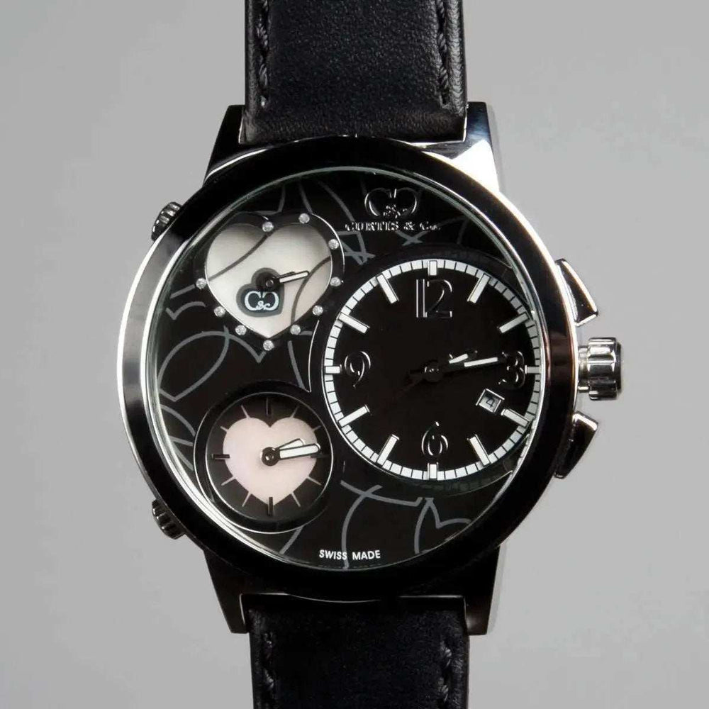 Curtis & Co Big Time Love Black 50MM Watch - Curtis and Co Watches - Flyclothing LLC