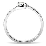 Alamode High polished (no plating) Stainless Steel Ring with AAA Grade CZ in Clear - Alamode - Flyclothing LLC