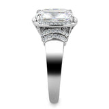 Alamode High polished (no plating) Stainless Steel Ring with Cubic in Clear - Alamode - Flyclothing LLC