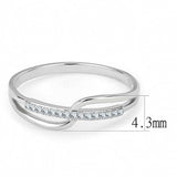 Alamode High polished (no plating) Stainless Steel Ring with AAA Grade CZ in Clear - Alamode - Flyclothing LLC