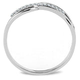 Alamode High polished (no plating) Stainless Steel Ring with AAA Grade CZ in Clear - Alamode - Flyclothing LLC