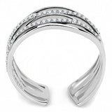 Alamode High polished (no plating) Stainless Steel Ring with AAA Grade CZ in Clear - Alamode - Flyclothing LLC