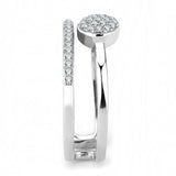Alamode High polished (no plating) Stainless Steel Ring with AAA Grade CZ in Clear - Alamode - Flyclothing LLC